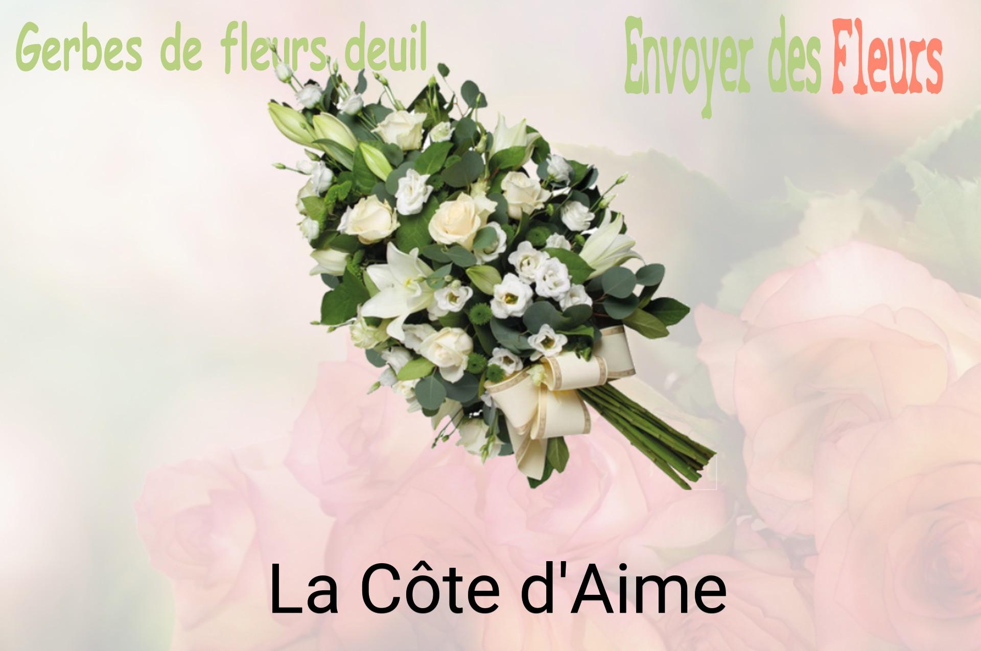 Gerbe de fleurs de deuil livrée à La Côte-d'Aime